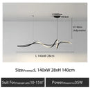 Modern black & white aluminum pendant light for dining room