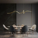 Modern black & white aluminum pendant light for dining room