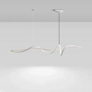 Modern black & white aluminum pendant light for dining room