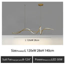 Modern black & white aluminum pendant light for dining room