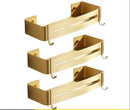 DecorBites™ Aluminum Shower Shelf Brushed Gold Wall Mounted Bathroom Corner Shelf