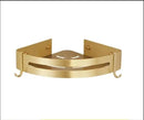 DecorBites™ Aluminum Shower Shelf Brushed Gold Wall Mounted Bathroom Corner Shelf