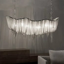 Decorbites aluminum tassel chandelier living room waterfall pendant light