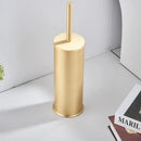 DecorBites™ Aluminum Toilet Brush Holder Set, Bath Hardware, Brushed Gold/Black