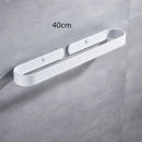 Modern matte black aluminum towel holder bathroom wall rack