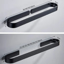 DecorBites™ Aluminum Towel Holder Matte Black Wall Mounted Towel Bar in Various Sizes