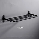 Modern movable aluminum towel rack black & white bathroom holder