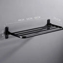 Modern movable aluminum towel rack black & white bathroom holder