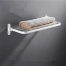 Modern movable aluminum towel rack black & white bathroom holder