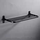 Modern movable aluminum towel rack black & white bathroom holder