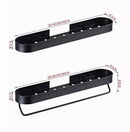DecorBites™ Alumium Bathroom Shelf with Towel Bar and Corner Storage Shelf
