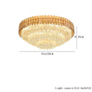 Modern luxury amber crystal ceiling lights for living room
