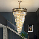 DecorBites™ Amber Crystal Chandelier for Luxurious Living Spaces