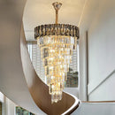 DecorBites™ Amber Crystal Chandelier for Luxurious Living Spaces