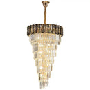 DecorBites™ Amber Crystal Chandelier for Luxurious Living Spaces