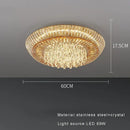 Modern amber crystal led ceiling light living room chandelier