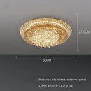 Modern amber crystal led ceiling light living room chandelier