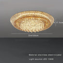 Modern amber crystal led ceiling light living room chandelier