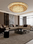 Modern amber crystal led ceiling light living room chandelier
