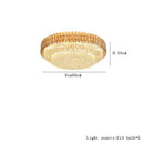 DecorBites™ Amber Crystal Round Chandelier: Nordic Large Multiple Tier Ceiling Light for Living Room
