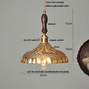 DecorBites™ Amber Flower Glass LED Pendant Light - Modern Nordic Copper Switch Hang Lamp