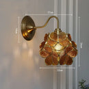 DecorBites™ Amber Flower Glass LED Wall Sconce for Living Room, Cafe, Bathroom Vanity