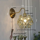 DecorBites™ Amber Flower Glass LED Wall Sconce for Living Room, Cafe, Bathroom Vanity