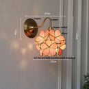 DecorBites™ Amber Flower Glass LED Wall Sconce for Living Room, Cafe, Bathroom Vanity