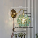 DecorBites™ Amber Flower Glass LED Wall Sconce for Living Room, Cafe, Bathroom Vanity
