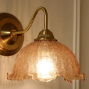 DecorBites™ Amber Flower Glass LED Wall Sconce for Living Room, Cafe, Bathroom Vanity