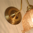 DecorBites™ Amber Flower Glass LED Wall Sconce for Living Room, Cafe, Bathroom Vanity