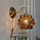 DecorBites™ Amber Flower Glass LED Wall Sconce for Living Room, Cafe, Bathroom Vanity