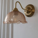 DecorBites™ Amber Flower Glass LED Wall Sconce for Living Room, Cafe, Bathroom Vanity
