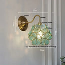 DecorBites™ Amber Flower Glass LED Wall Sconce for Living Room, Cafe, Bathroom Vanity