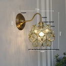 DecorBites™ Amber Flower Glass LED Wall Sconce for Living Room, Cafe, Bathroom Vanity