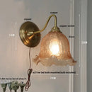 DecorBites™ Amber Flower Glass LED Wall Sconce for Living Room, Cafe, Bathroom Vanity