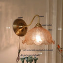 DecorBites™ Amber Flower Glass LED Wall Sconce for Living Room, Cafe, Bathroom Vanity