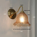 DecorBites™ Amber Flower Glass LED Wall Sconce for Living Room, Cafe, Bathroom Vanity