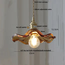 Vintage amber flower glass pendant lamp for kitchen living room