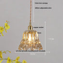 Vintage amber flower glass pendant lamp for kitchen living room