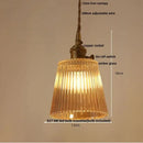 Vintage amber flower glass pendant lamp for kitchen living room