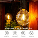 DecorBites™ Amber Glass Bulb Dimmable LED String Lights Connectable for Party Wedding Decor
