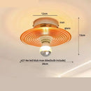 DecorBites™ Amber Glass Ceiling Lamp Wood Nordic Modern Bedroom Bathroom Light