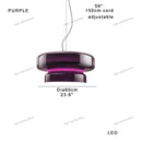 Glossy red layered glass ceiling pendant light for dining room
