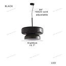 Glossy red layered glass ceiling pendant light for dining room