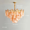 DecorBites™ Amber Glass Chandelier: Dimmable Luxury Light Fixture for Living Room Hall