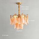 DecorBites™ Amber Glass Chandelier: Dimmable Luxury Light Fixture for Living Room Hall