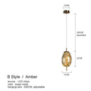 DecorBites™ Amber Glass Chandelier: Luxury Lighting for Bedroom, Dining Room, Kitchen, Restaurant & Art Decor