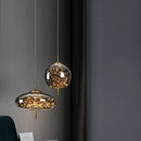 DecorBites™ Amber Glass Chandelier: Luxury Lighting for Bedroom, Dining Room, Kitchen, Restaurant & Art Decor