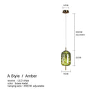 DecorBites™ Amber Glass Chandelier: Luxury Pendant Lighting for Bedroom, Dining Room, Kitchen, Restaurant
